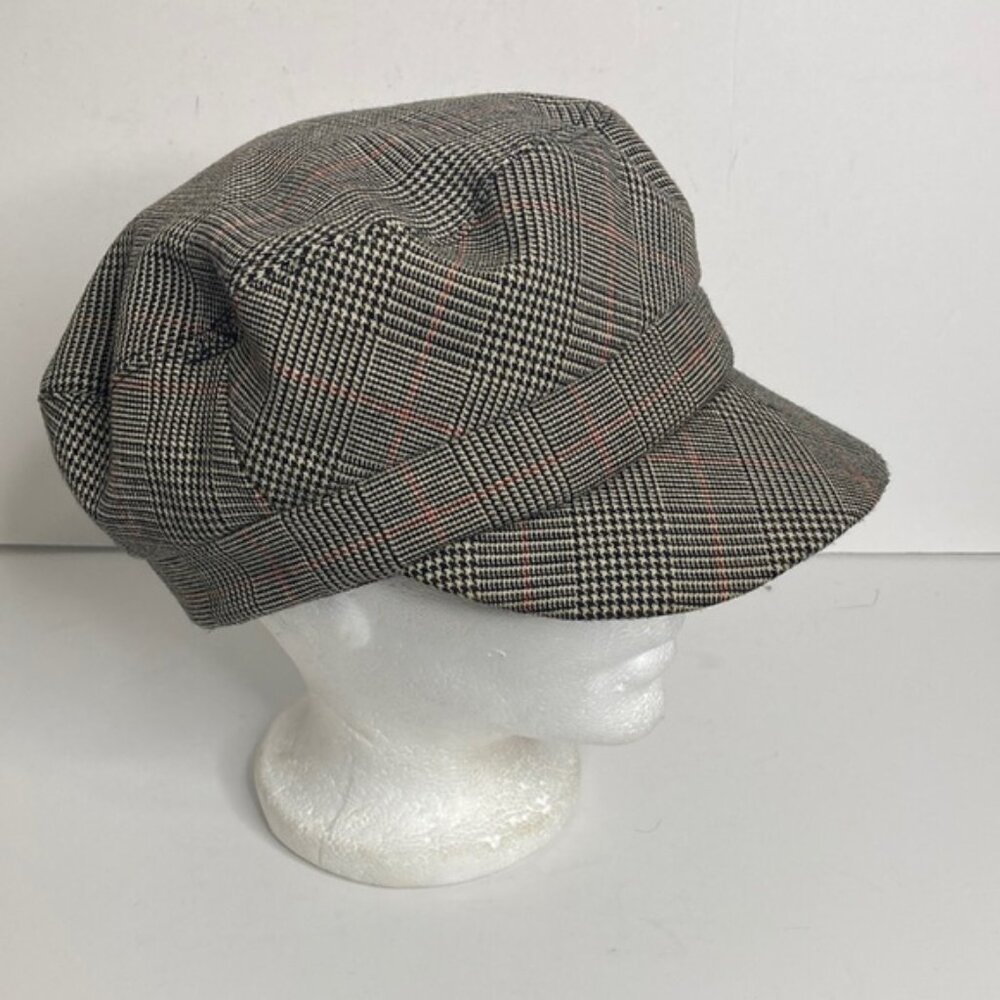 Lilliput Hat Womens One Size Gray Glencheck Wool Retro English sboy